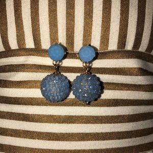 Blue beaded/gemstone earrings